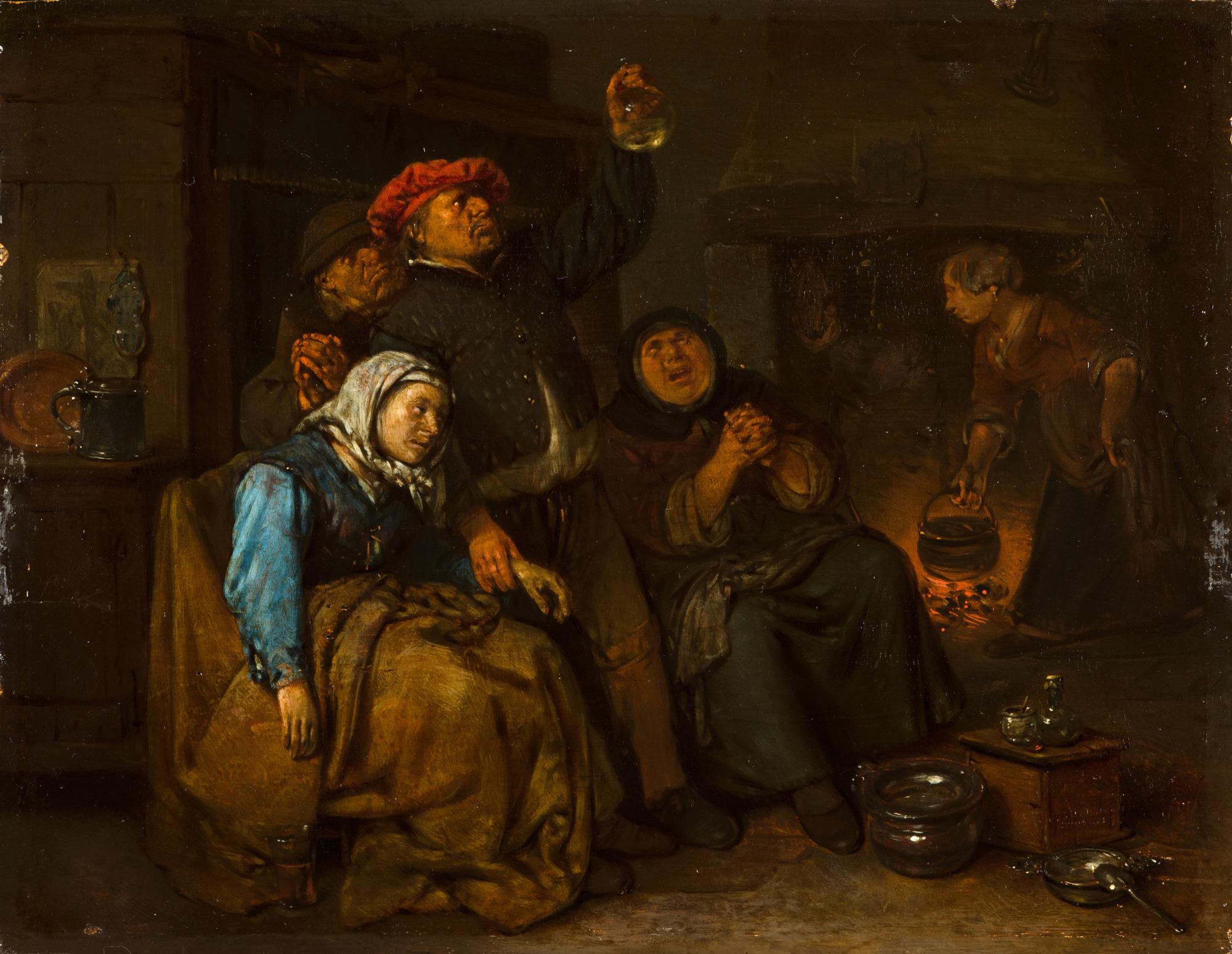 Doctor's Visit - Painting by Egbert Van Heemskerck the Elder