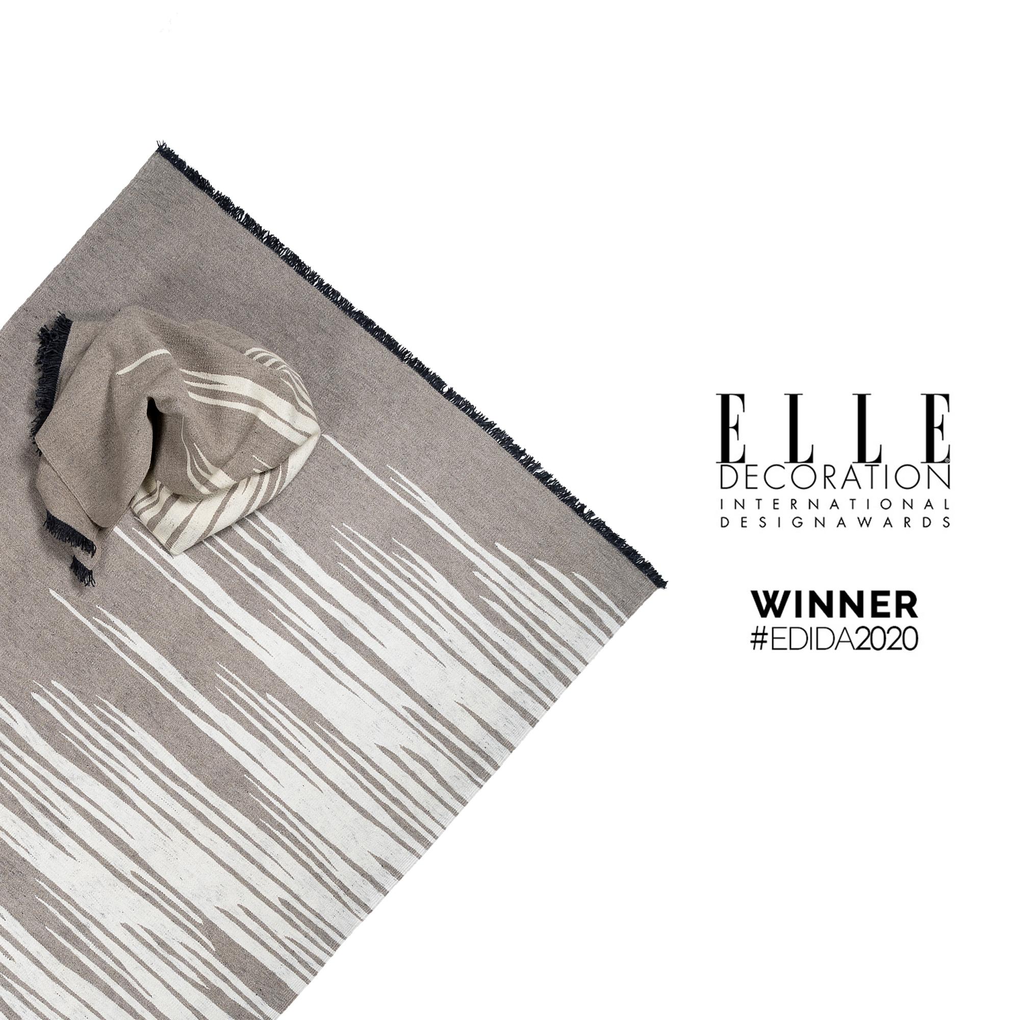 Ege No 3 Contemporary Kilim Rug Wool Handwoven Earthy Gray and Dune White (Türkisch) im Angebot