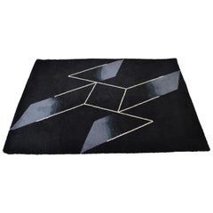 Ege Rya Art Line Danish Wool Rug Designed by Joseph Albers 1954-Produced in 1988