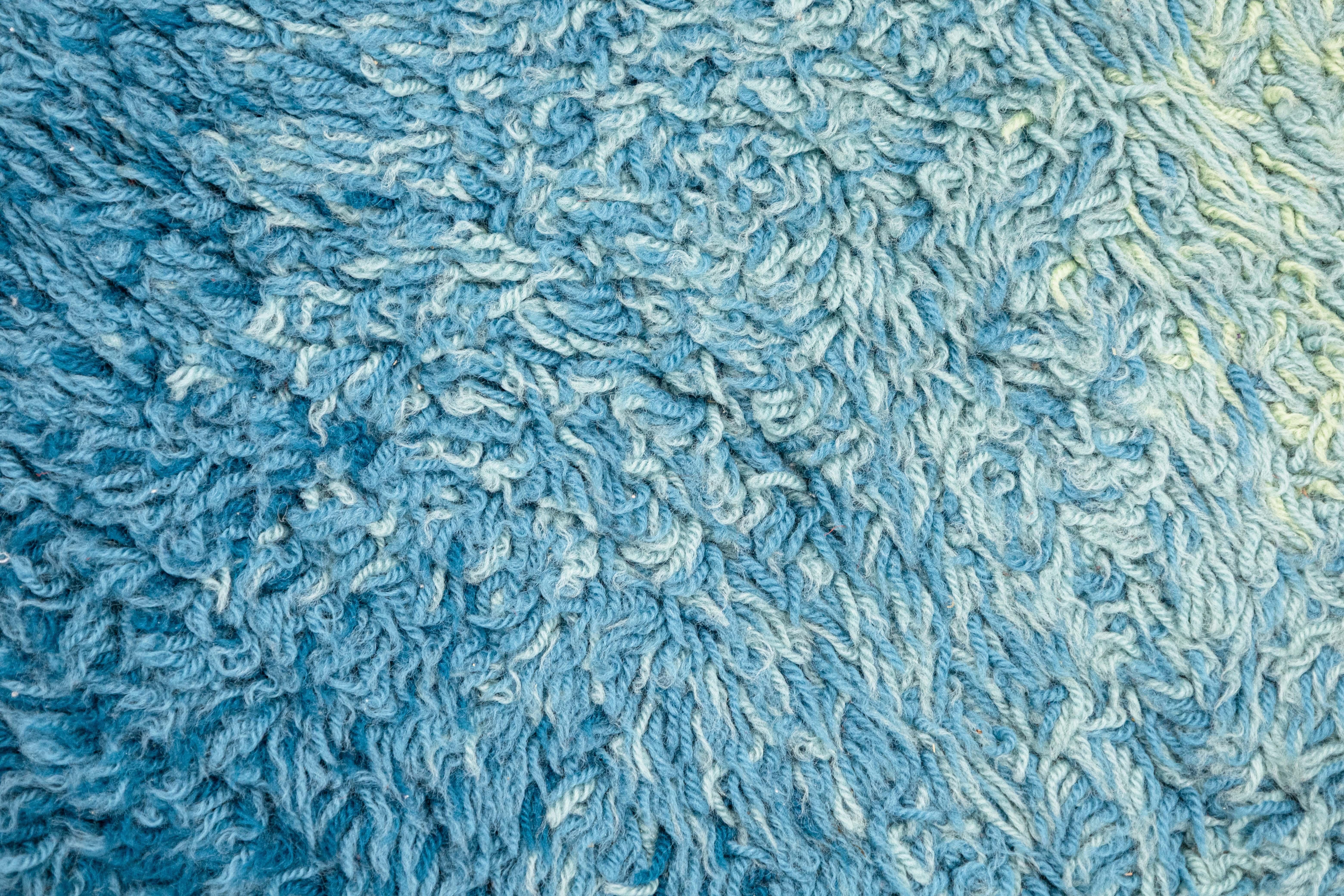 Ege Rya Vintage Mid Century Modern Wool Area Rug from Denmark (tapis en laine du Danemark) Bon état - En vente à Keego Harbor, MI