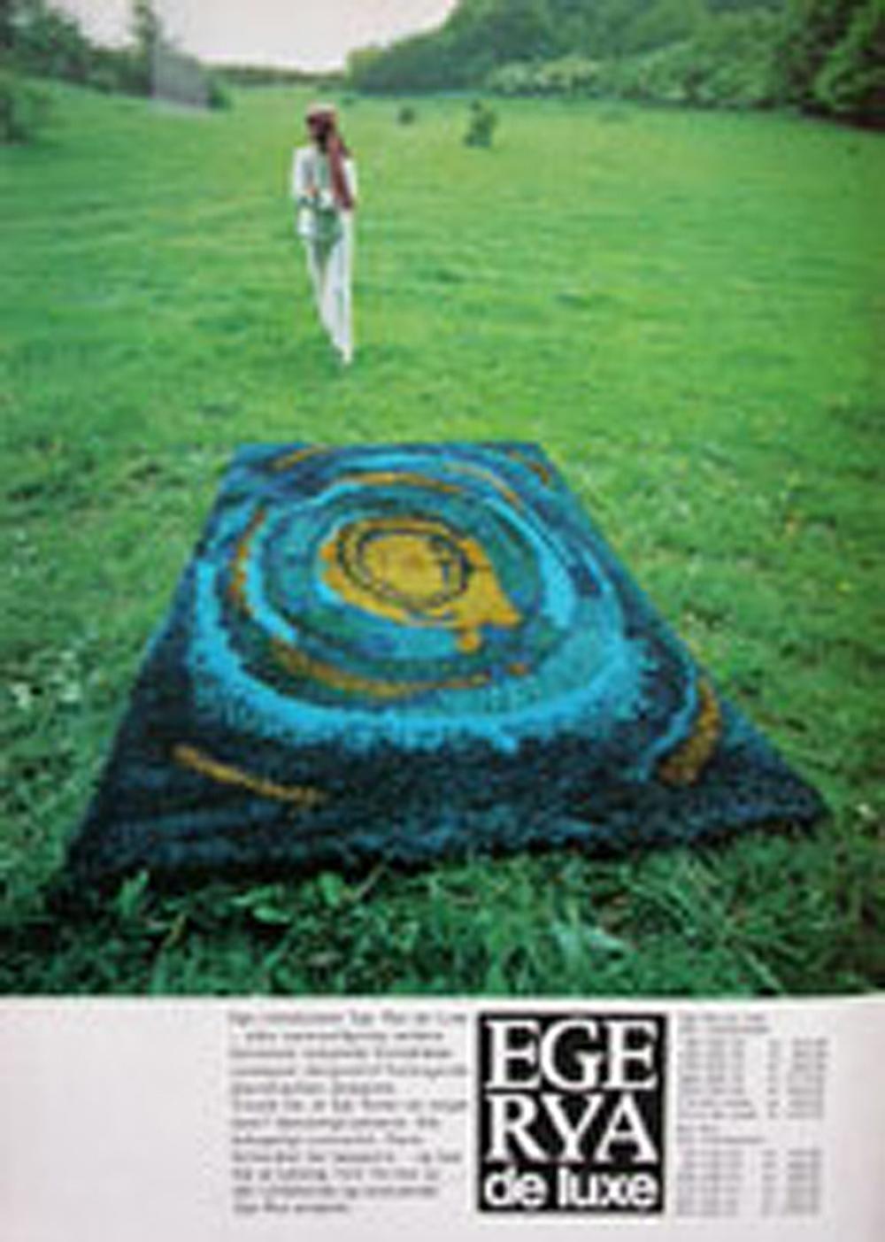 Ege Tæpper Sun Burst Teppich, Ege Rya, Ende 1960- Anfang 1970er Jahre im Angebot 1