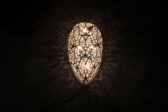 Egg 50 Wall Sconce, Chrome Finish, Arabesque Style, Italy