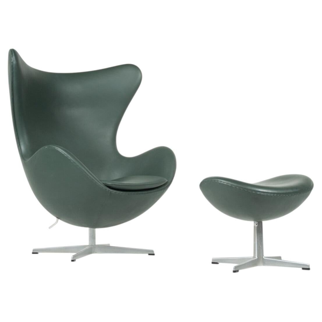 Egg Chair and Ottoman by Arne Jacobsen for Fritz Hansen, 2000s