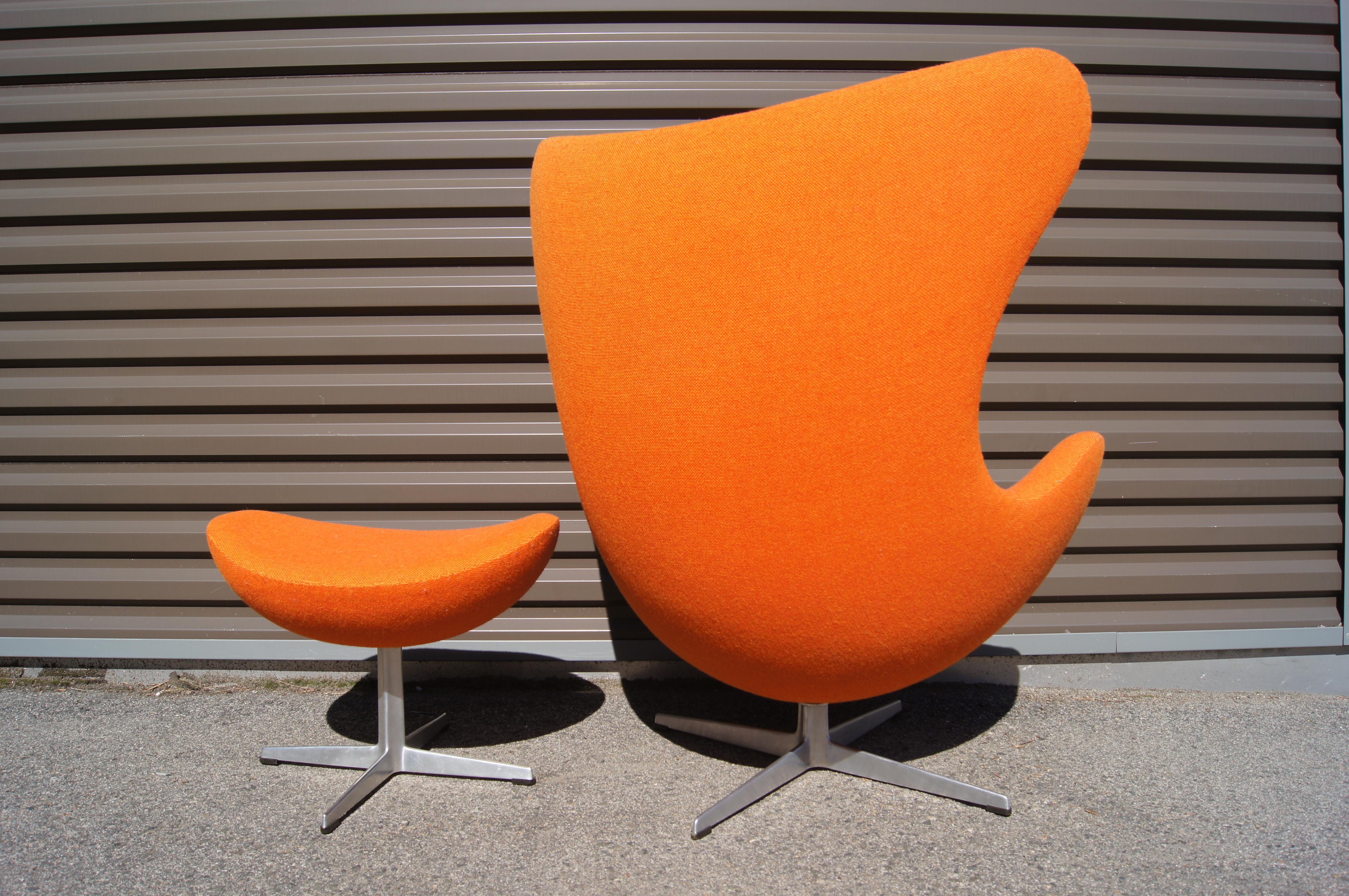orange egg chair