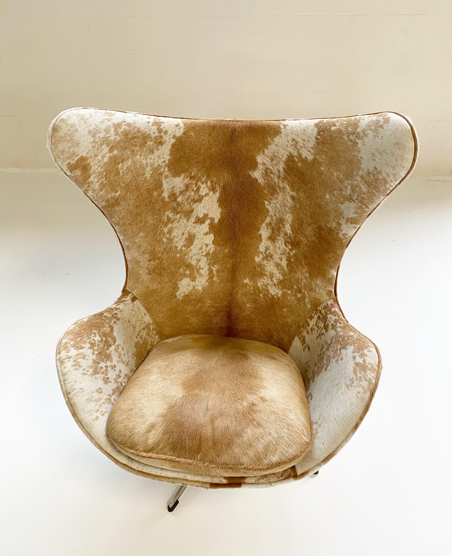 20th Century Egg Chair in Brazilian Cowhide