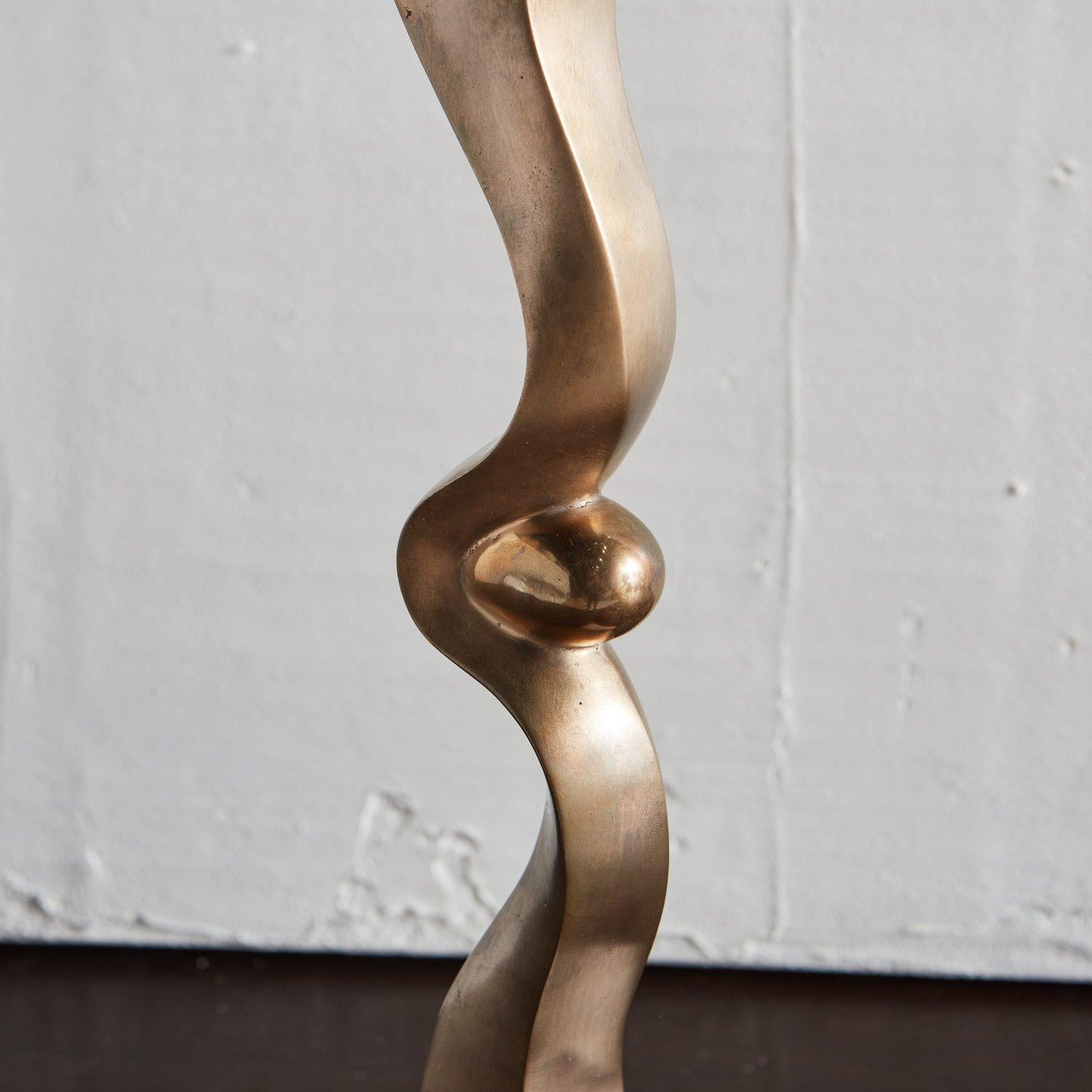 Egg Column in Satin Bronze by Karl Geckler 1