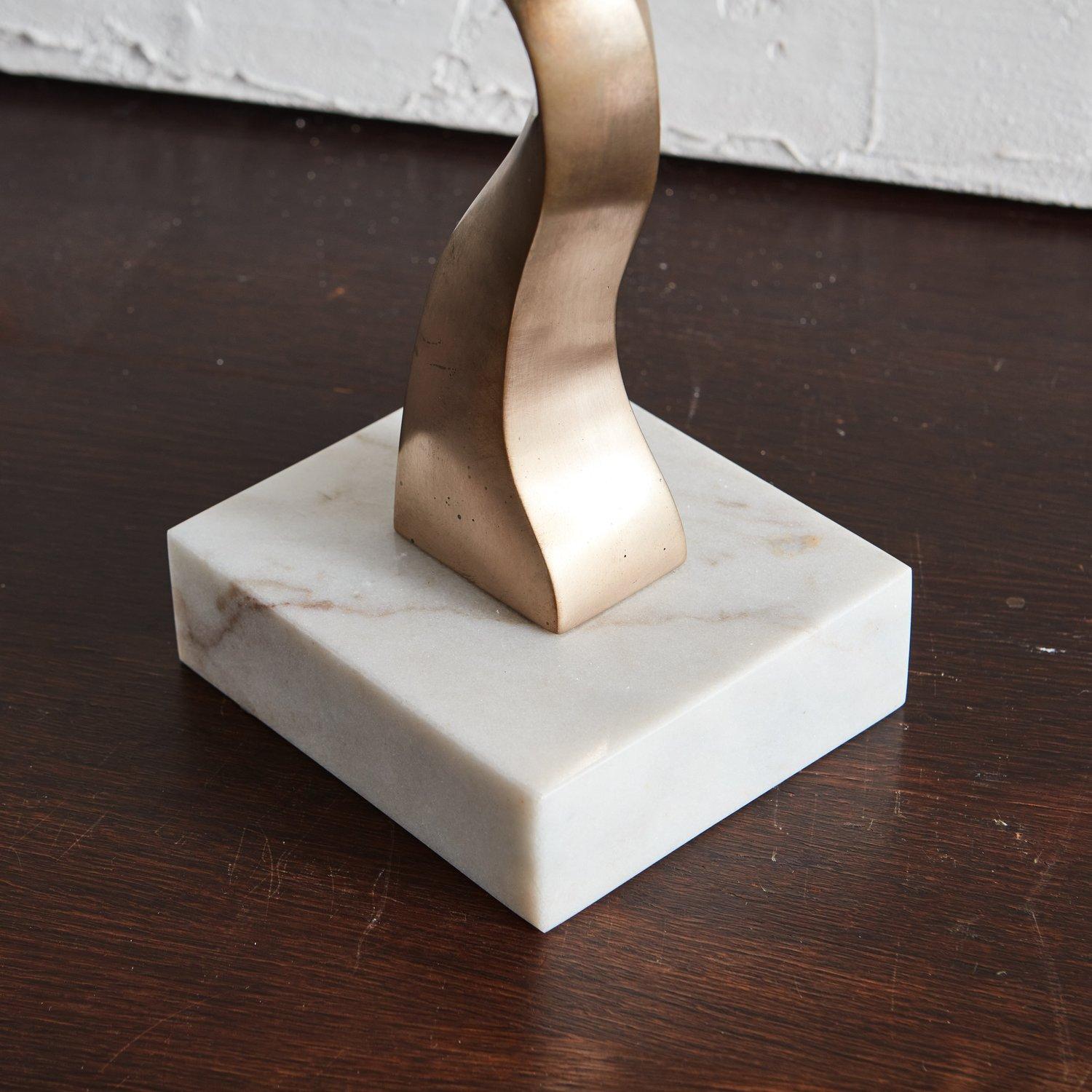 Egg Column in Satin Bronze by Karl Geckler 3