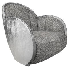 Fauteuil pivotant en tissu Elegance Silver