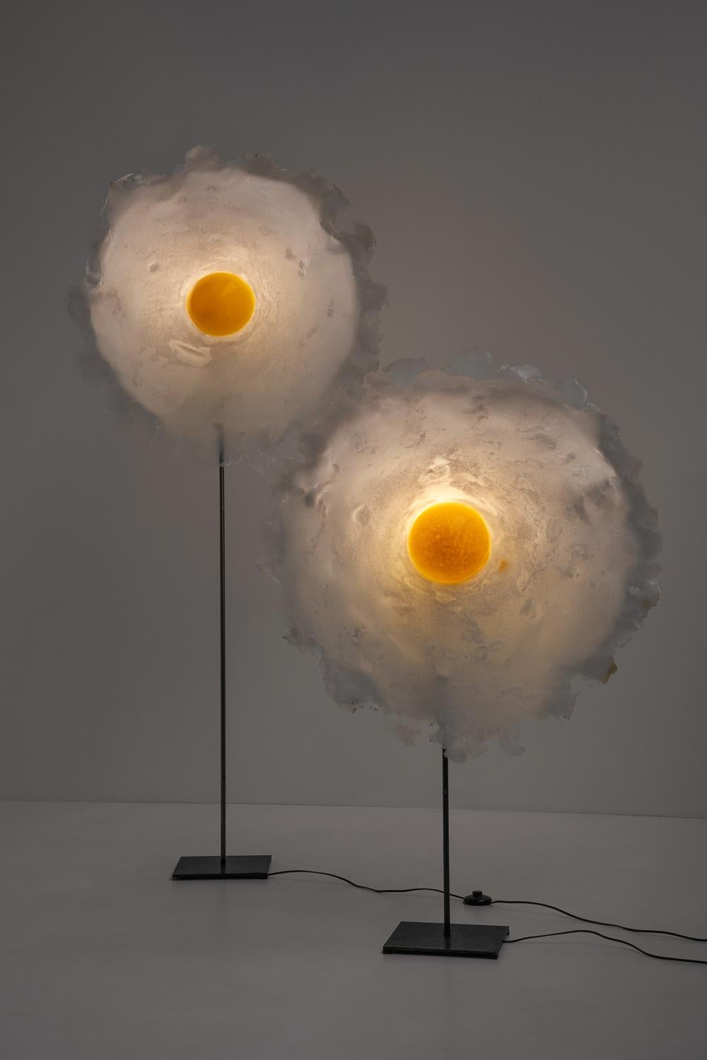 Modern Egg Floor lamp by Michel Froment, France 1990s For Sale