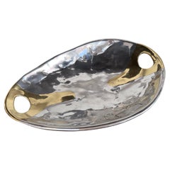 Egg Fruit Bowl A054 Abstract Brass Aluminium Silver and Gold Coloured