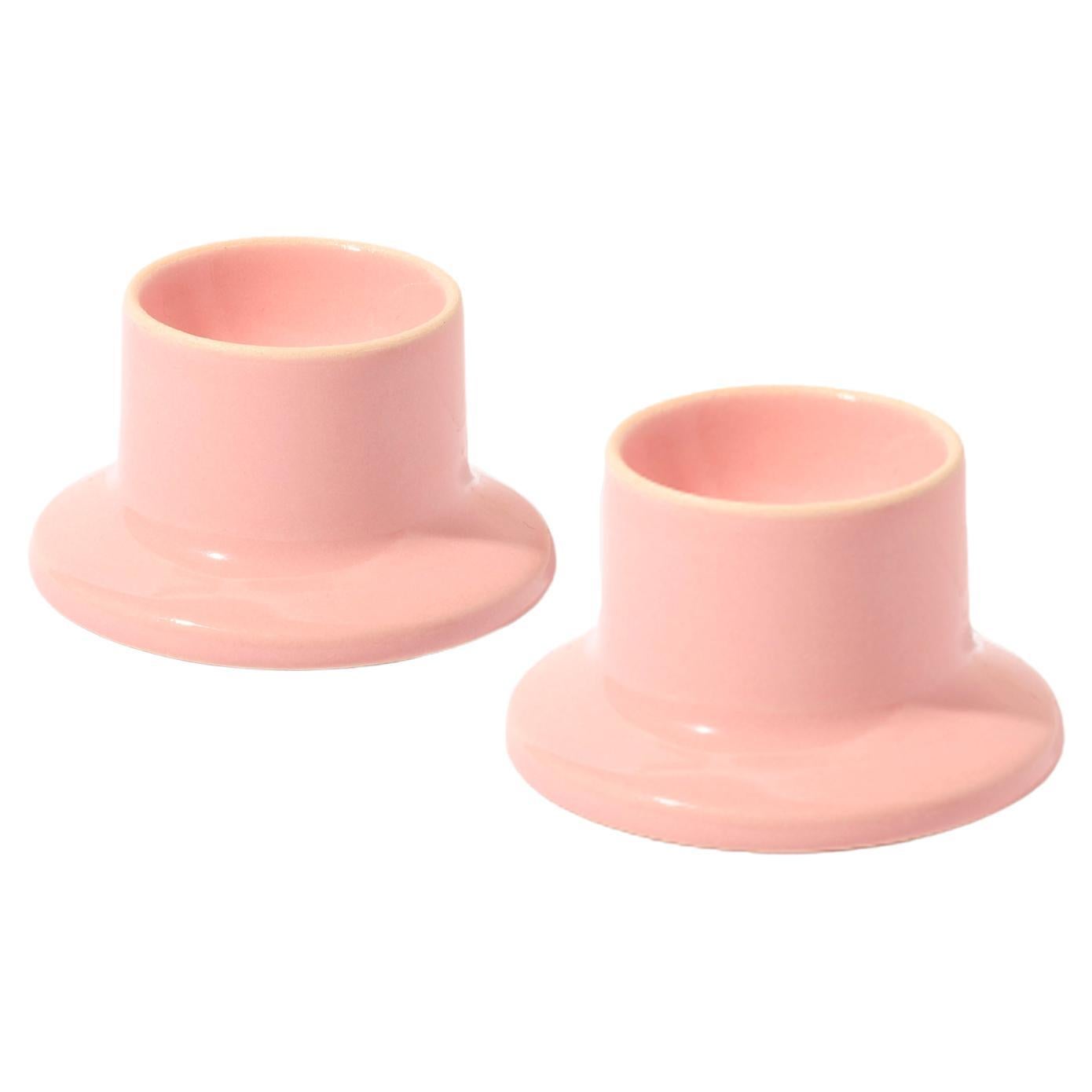 Egg holder / Candy pink / set of 2 by Malwina Konopacka For Sale