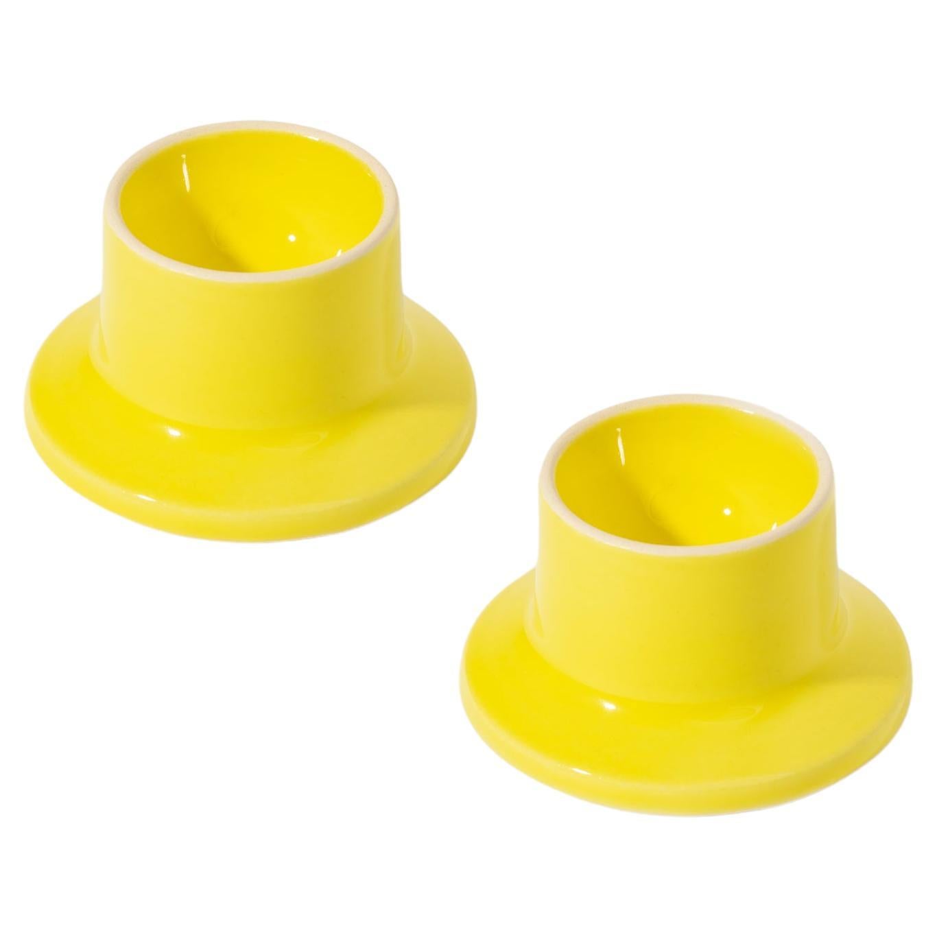 Egg holder / Yellow / set of 2 by Malwina Konopacka For Sale