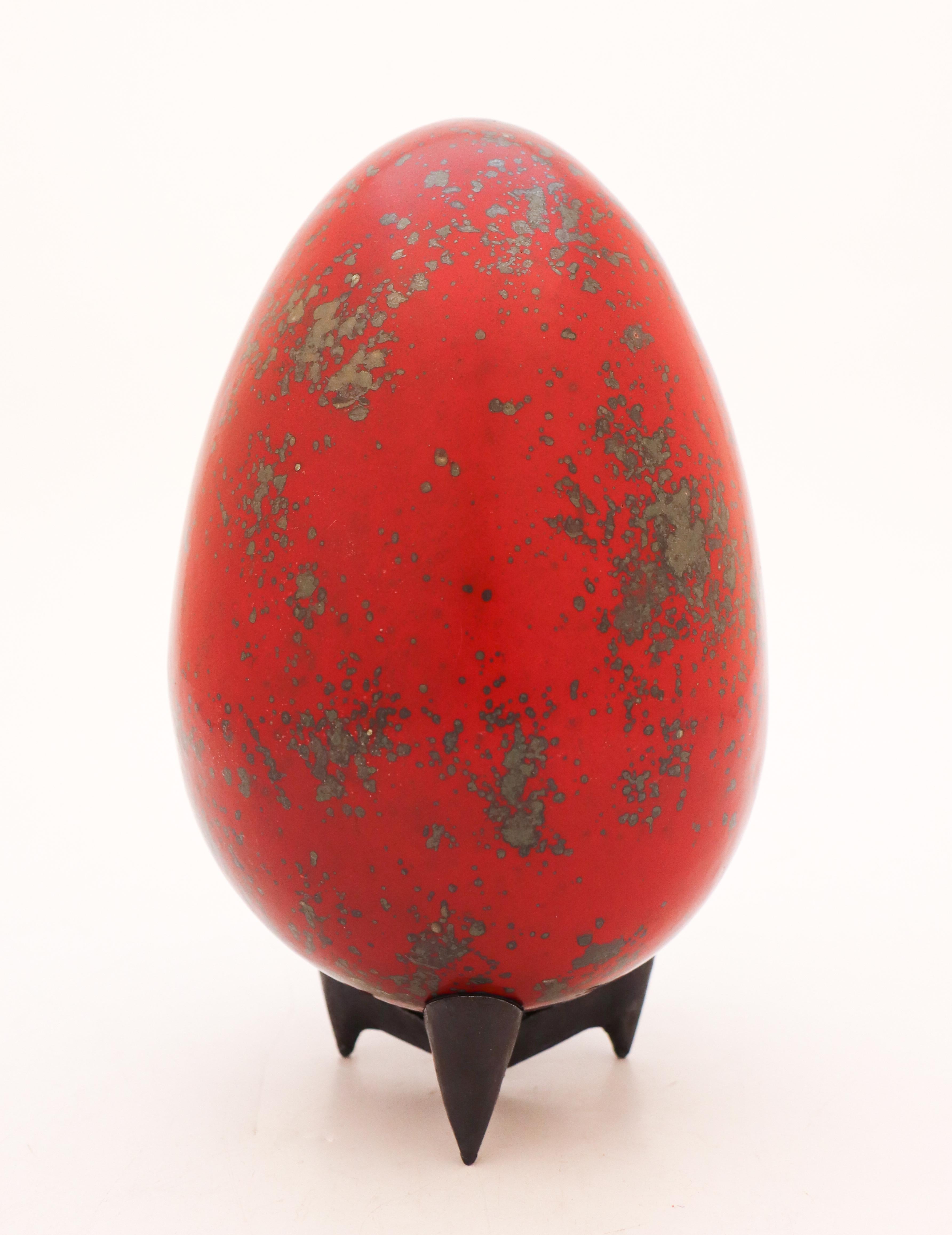 Ei aus Keramik von Hans Hedberg, Biot, Frankreich (Skandinavische Moderne) im Angebot