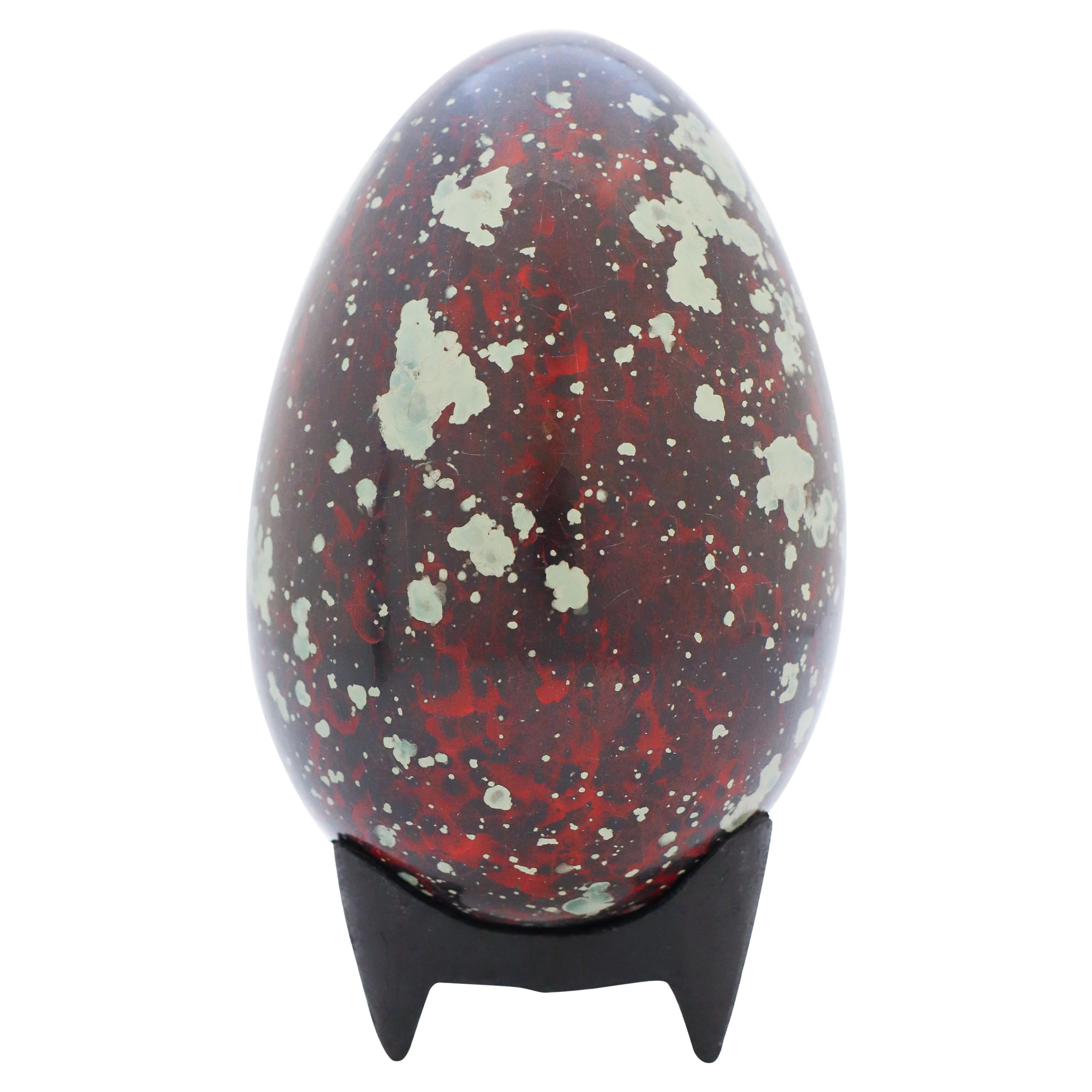 Egg in Ceramics by Hans Hedberg, Biot, France, Scandinavian Modern