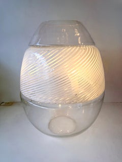 LT 353 Egg Lamp Vase Murano Glass by Mazzega. Italy, 1970s