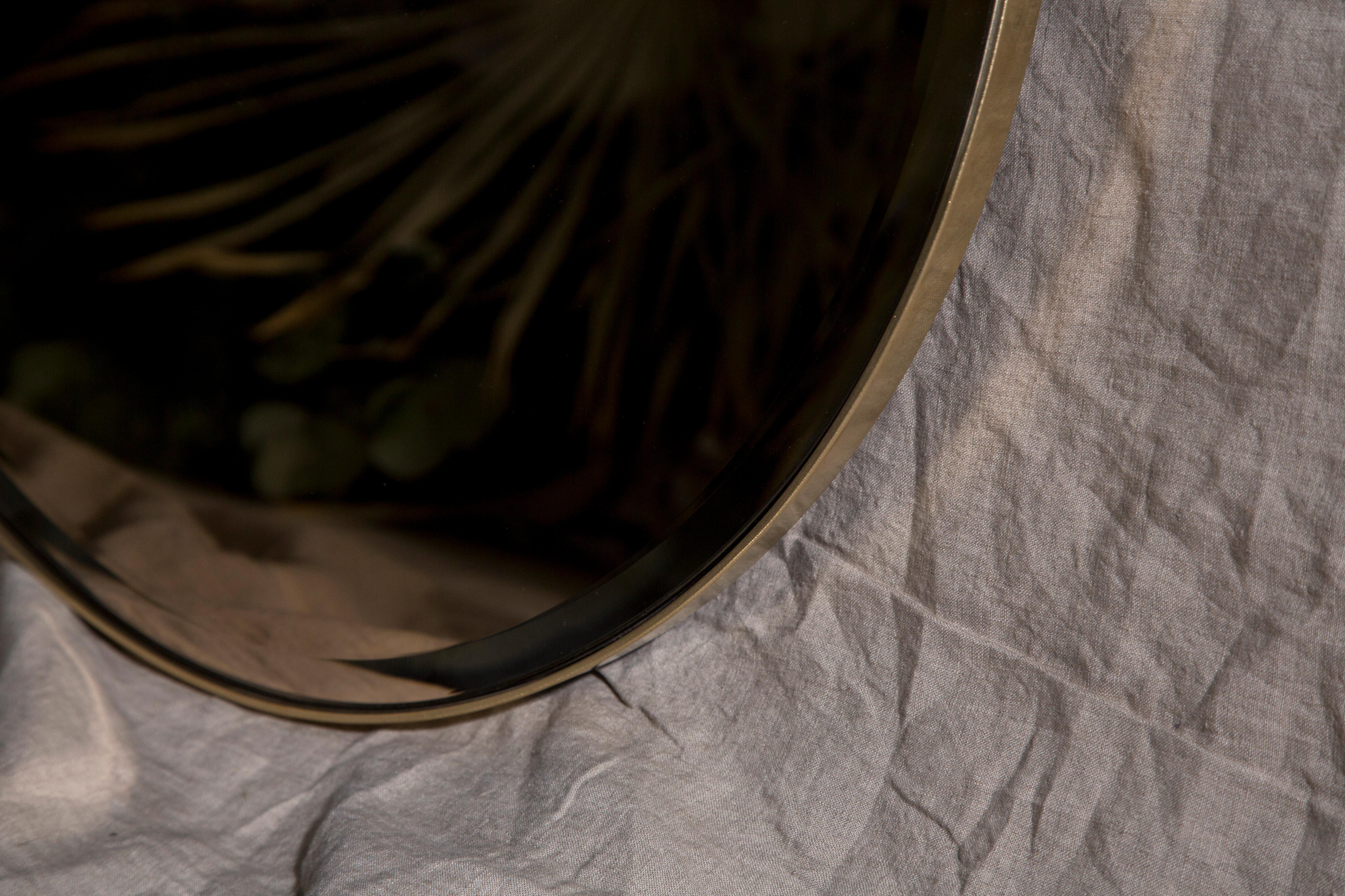 British Egg Wall Mirror — Blackened Steel — Handmade in Britain — Medium For Sale