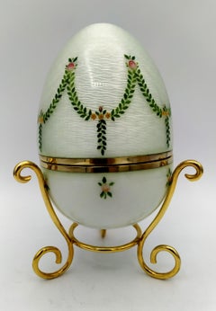 Egg “music box” mechanism by the Swiss Maison Reuge Sterling Silver Salimbeni