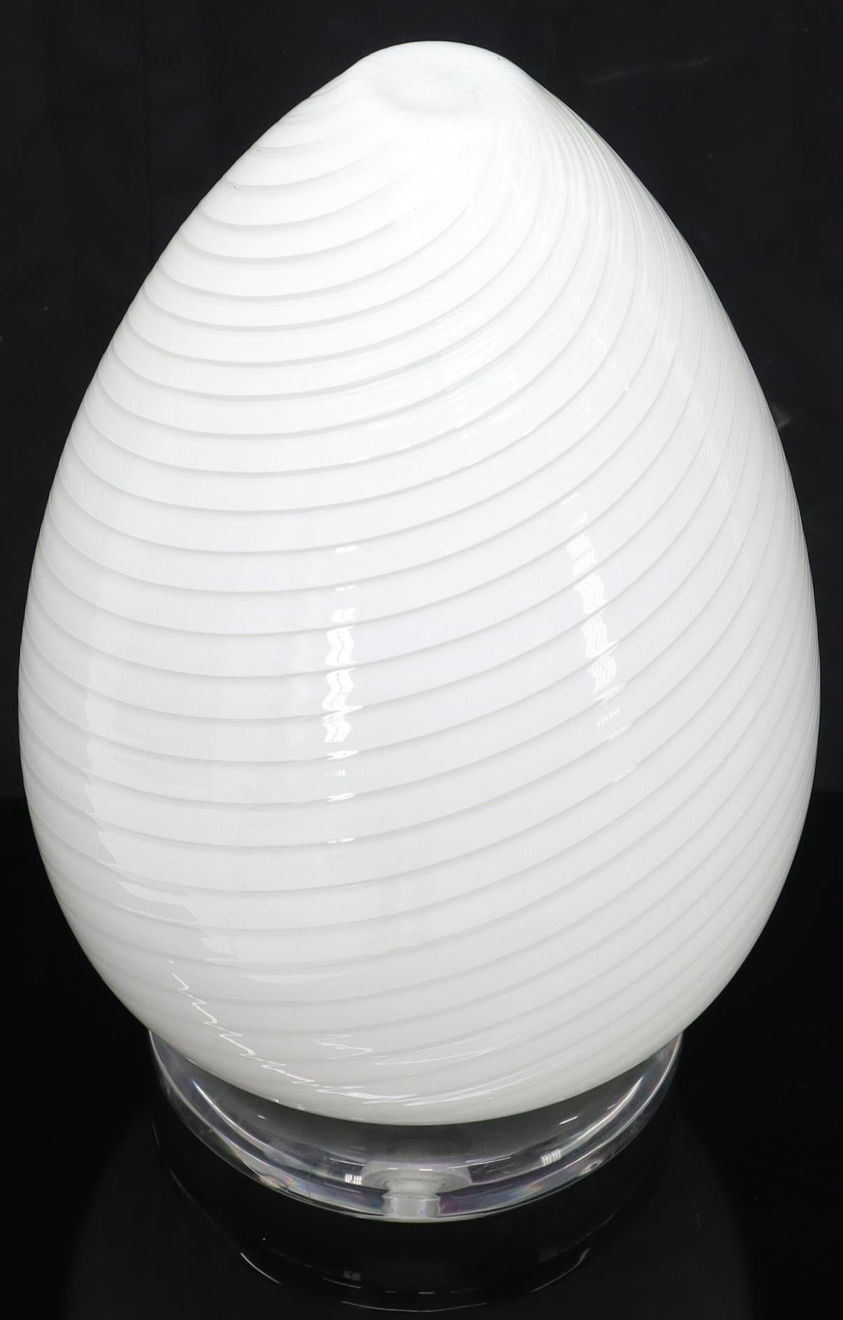 glass egg lamp