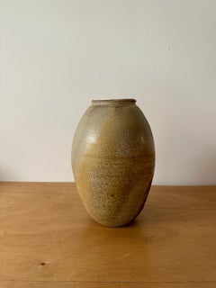 Egg shaped ceramic vase