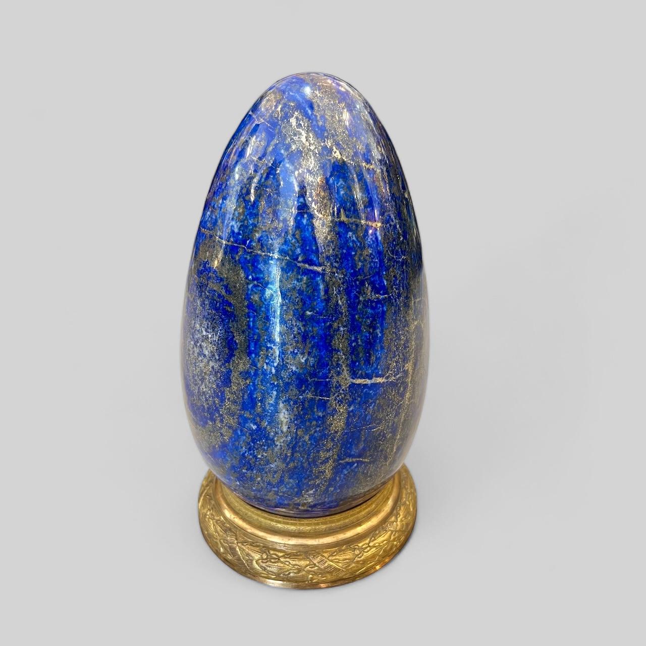 Eiförmiger Lapislazuli aus Afghanistan im Zustand „Gut“ im Angebot in NICE, FR