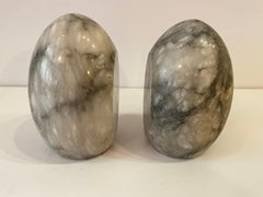 Egg Shaped Marble Bookends