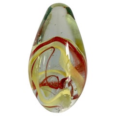 Egg Shaped Murano Glass elliptical Paperweight