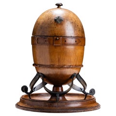 Egg-Shaped Wooden Box by Maison Alphonse Giroux, Paris, 2nd Half of the 19th C.