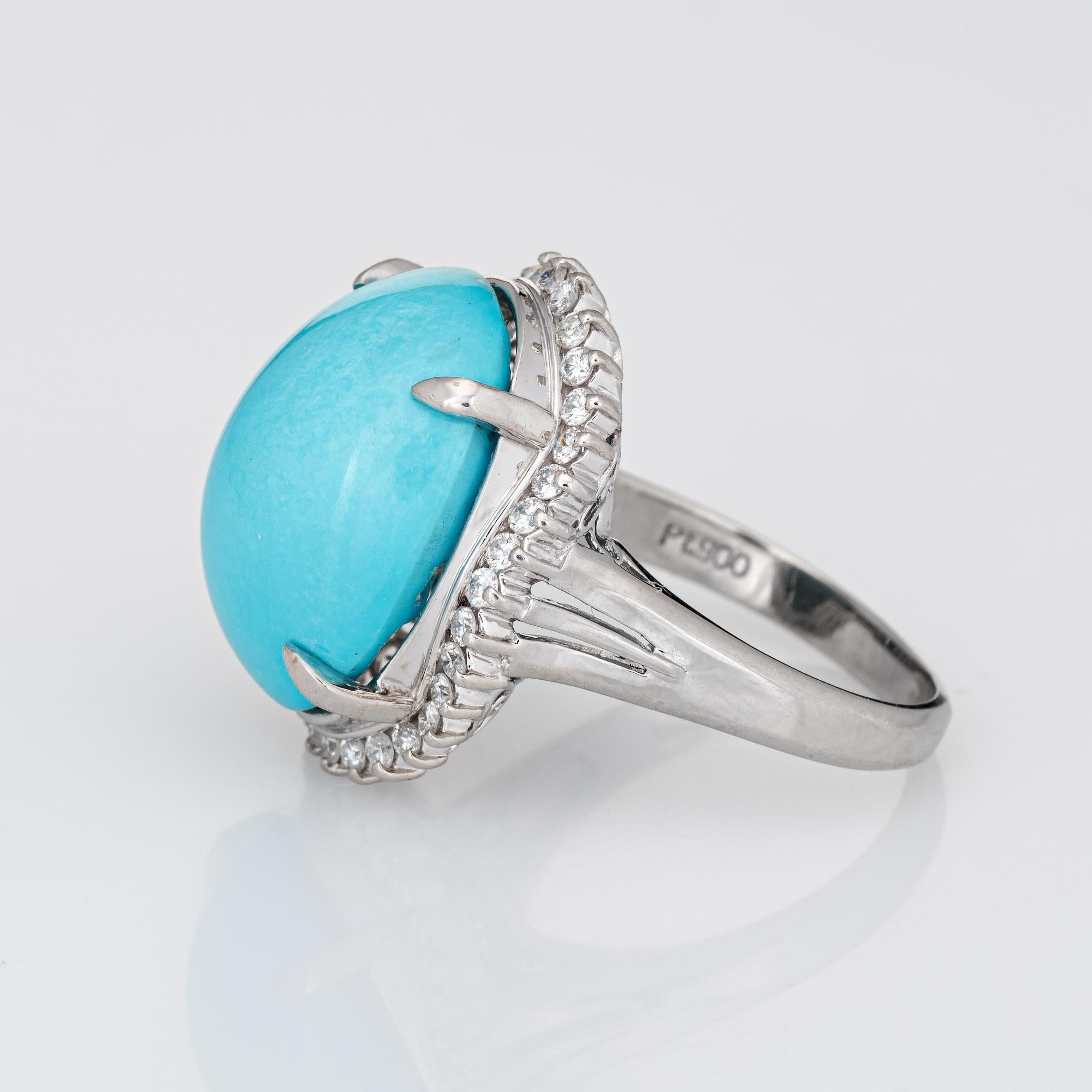 platinum turquoise ring