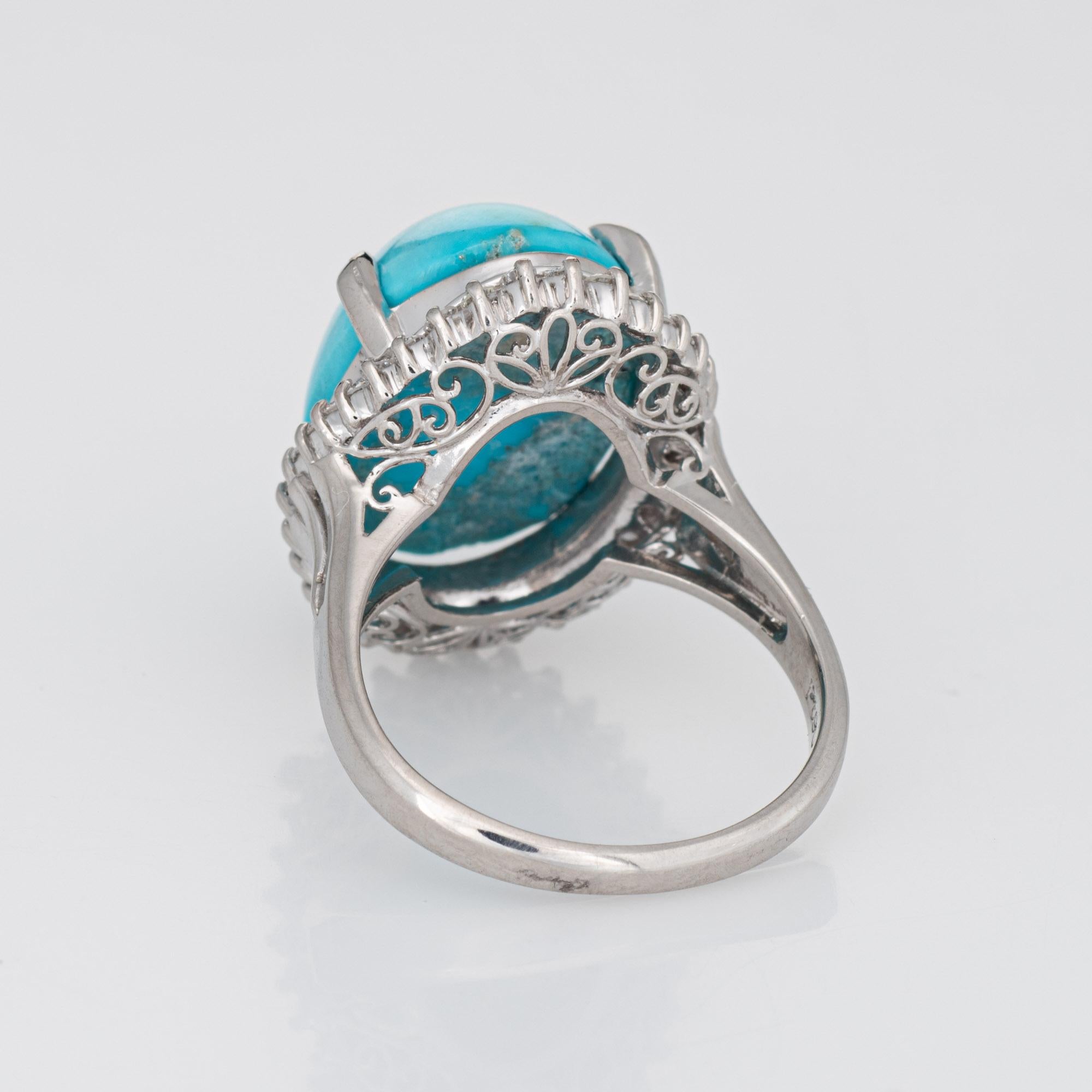turquoise platinum ring