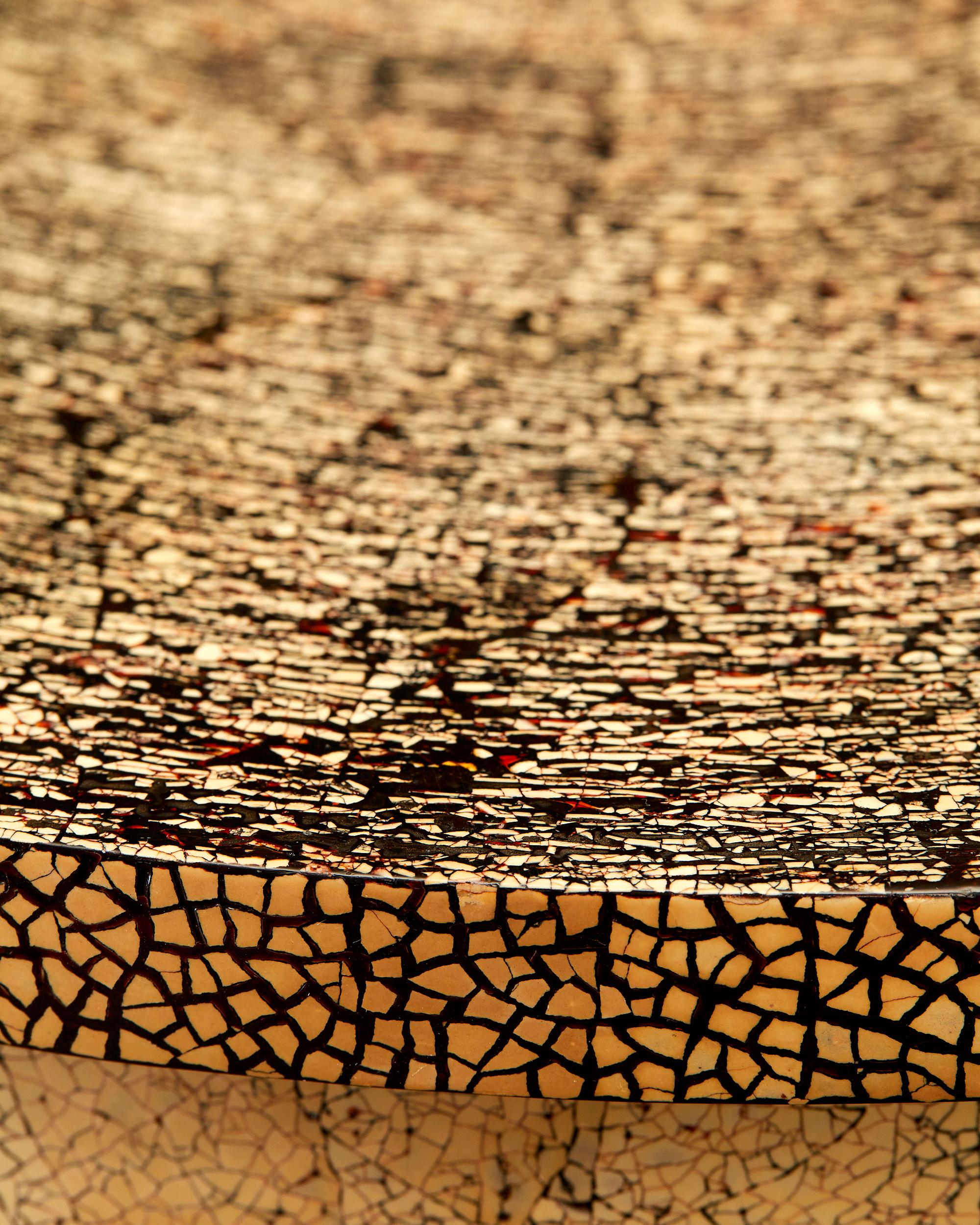 Eierschalenlacksäule, lackiertes Holz, um 2000, Frankreich. im Angebot 5
