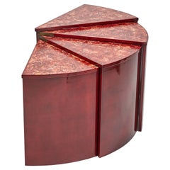 Egg Shell Lacquered Cascading Table After Jean Dunand