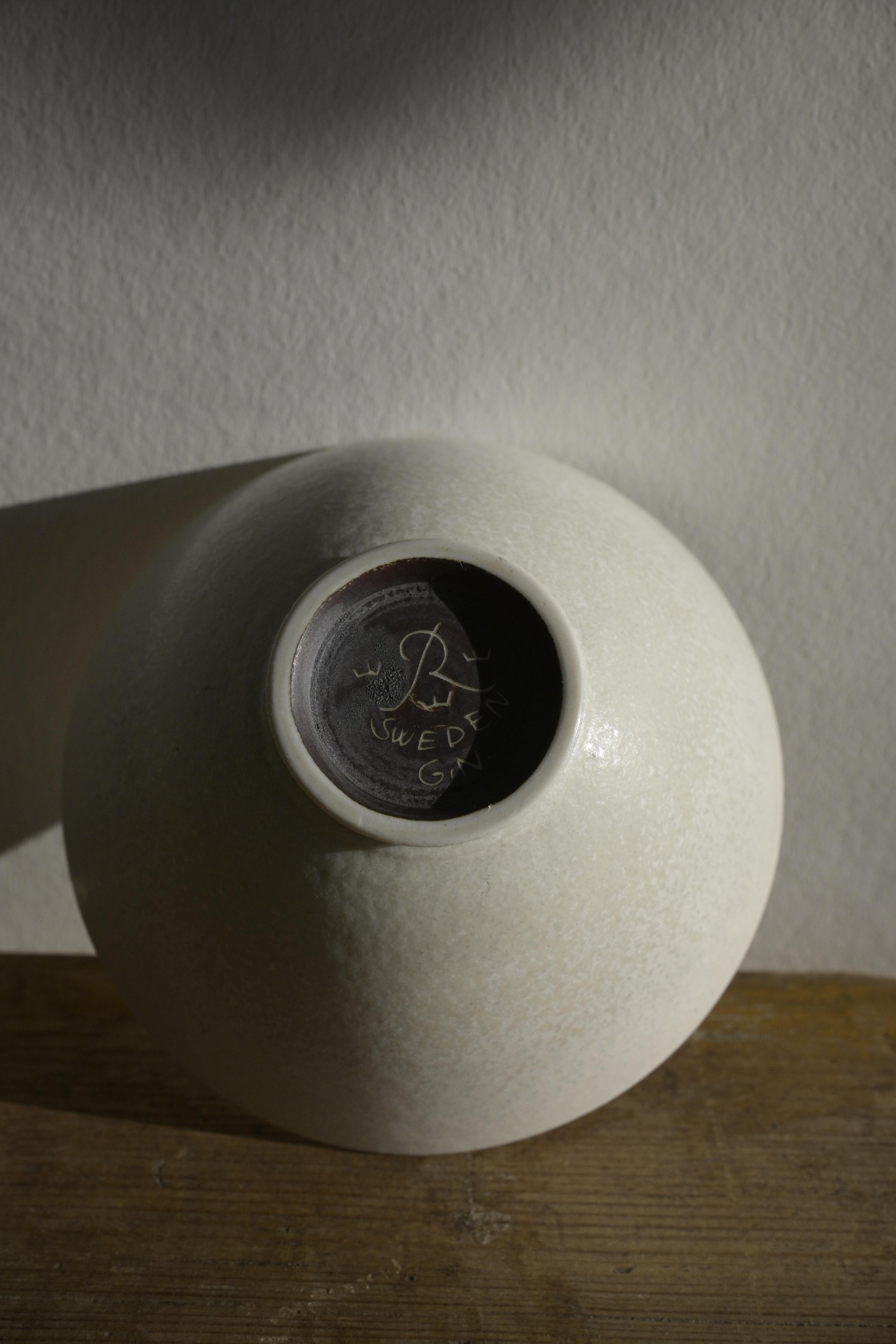 Egg-shell Mimosa White Bowl by Gunnar Nylund for Rörstrand, Sweden, 1950s 7