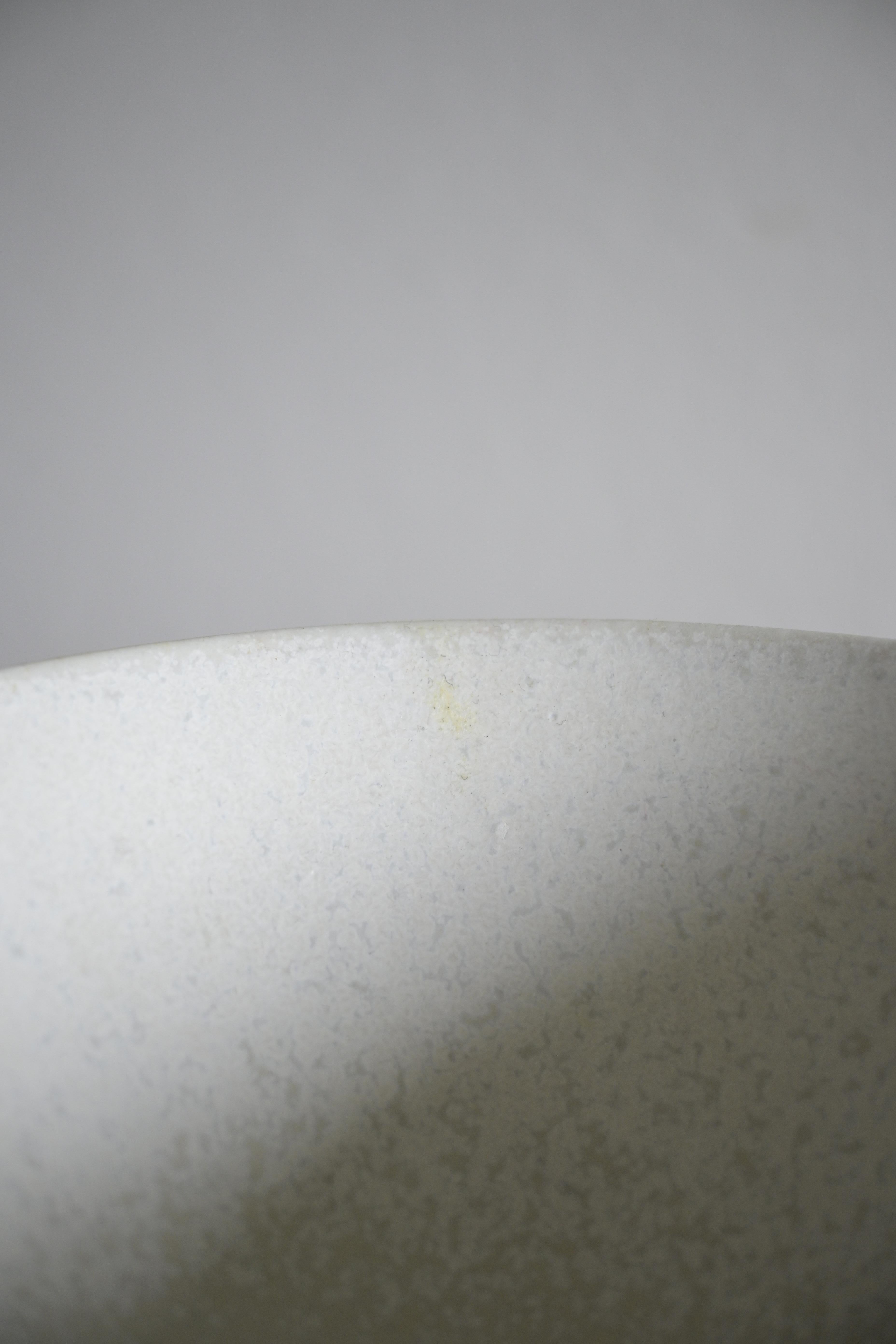 Glazed Egg-shell Mimosa White Bowl by Gunnar Nylund for Rörstrand, Sweden, 1950s