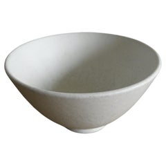 Egg-shell Mimosa White Bowl by Gunnar Nylund for Rörstrand, Sweden, 1950s
