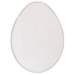 Egg Wall Mirror — Blackened Steel — Handmade in Britain — Small