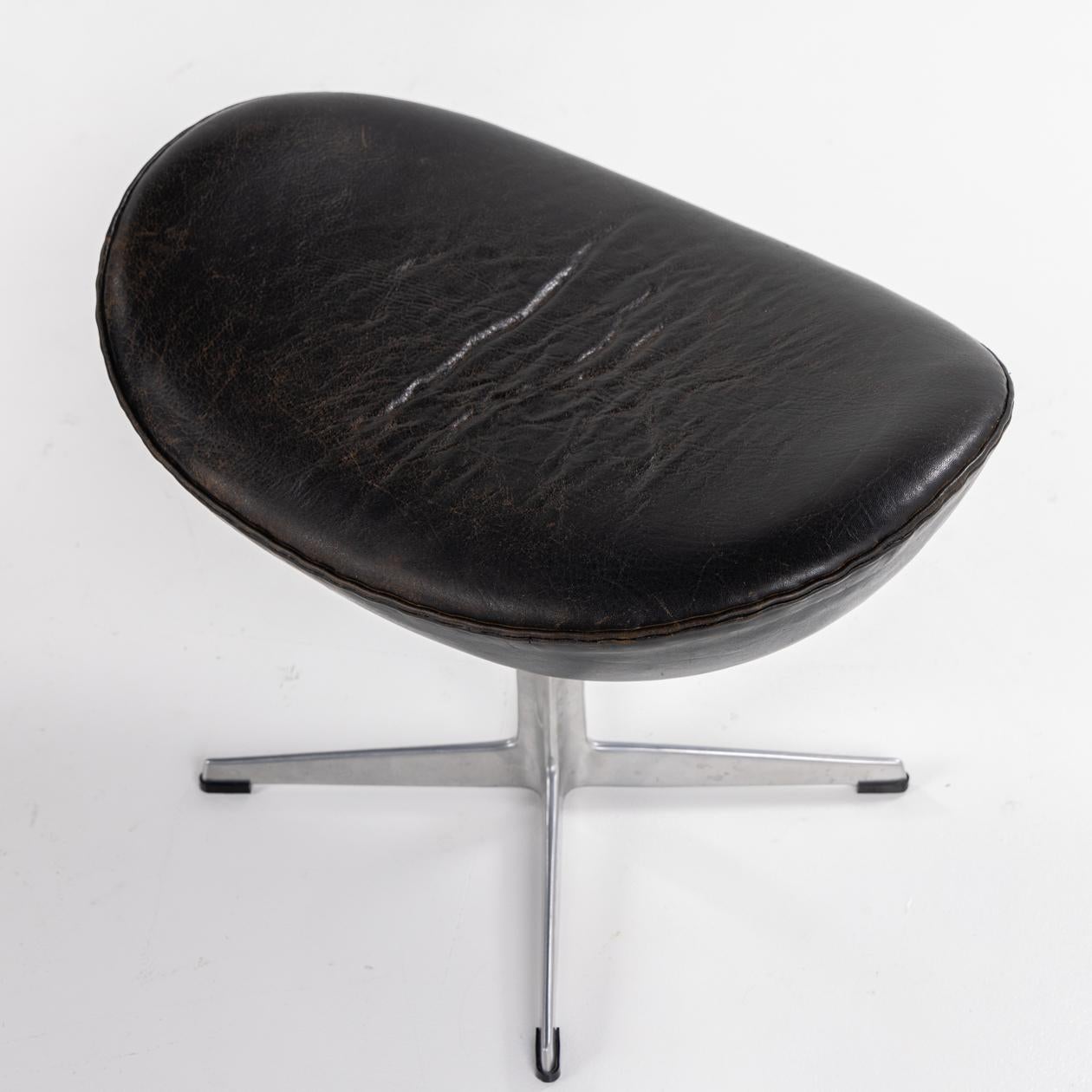Steel Egg with footstool by Arne Jacobsen For Sale