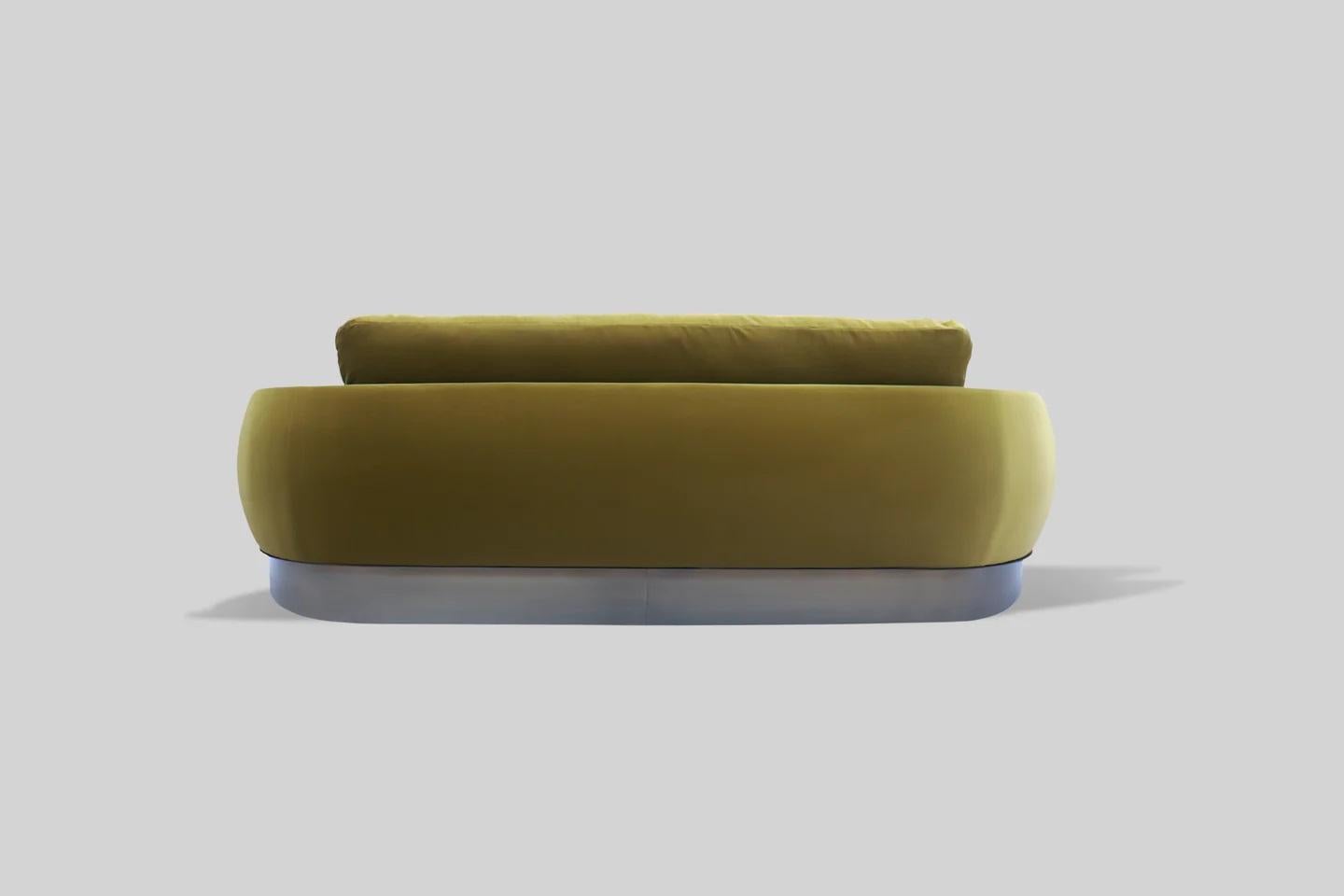 Mexican Egge Green Sofa by Atra Design For Sale