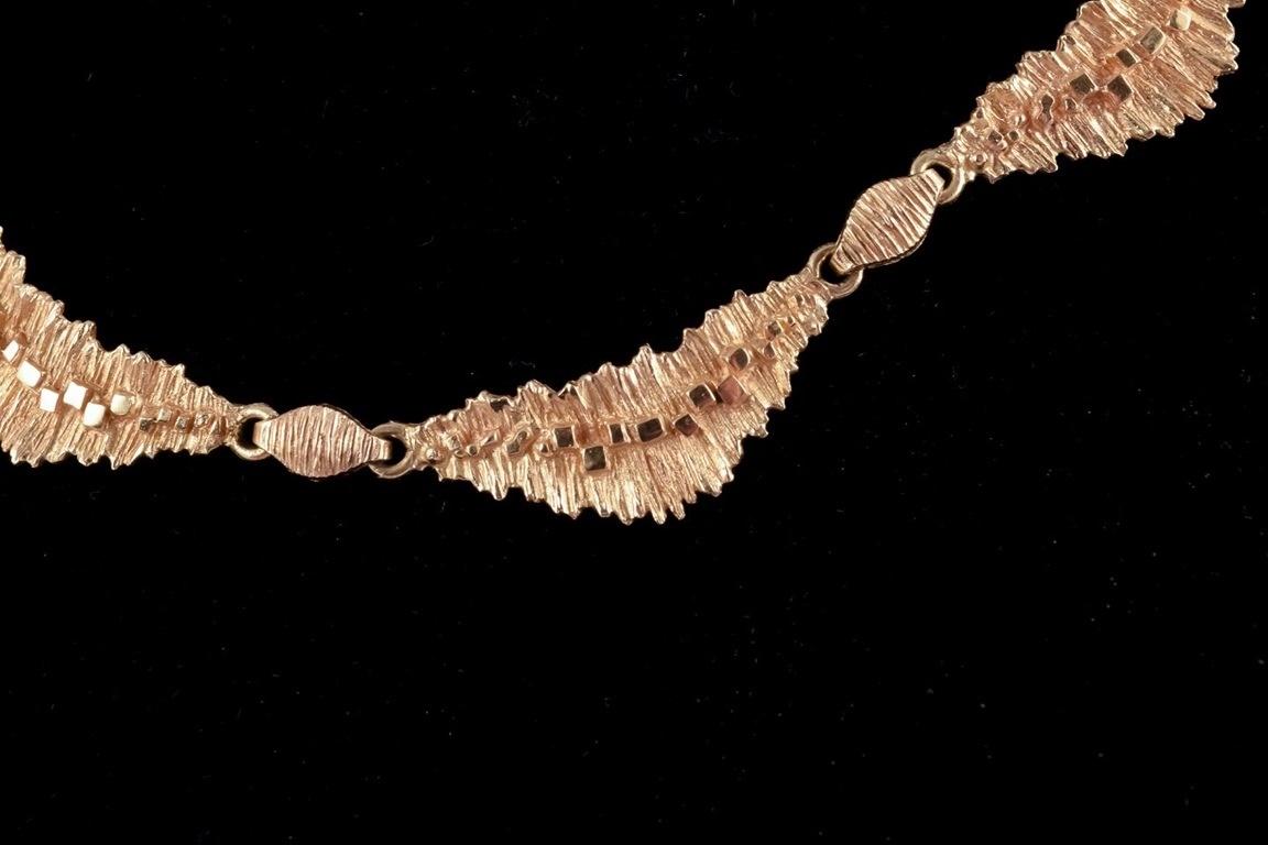 Eggert, Flora Danica Bijoux. Collier en argent sterling plaqué or. en vente 1