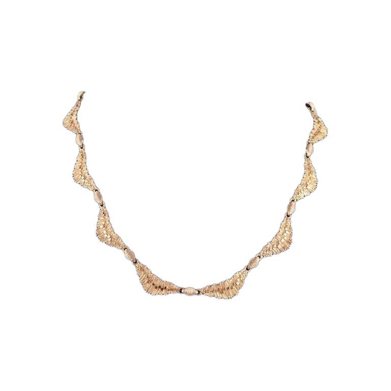 Eggert, Flora Danica Bijoux. Collier en argent sterling plaqué or. en vente