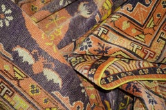 Eggplant Whimsical Khotan Gallery 20th Century Size Wool Oriental Rug