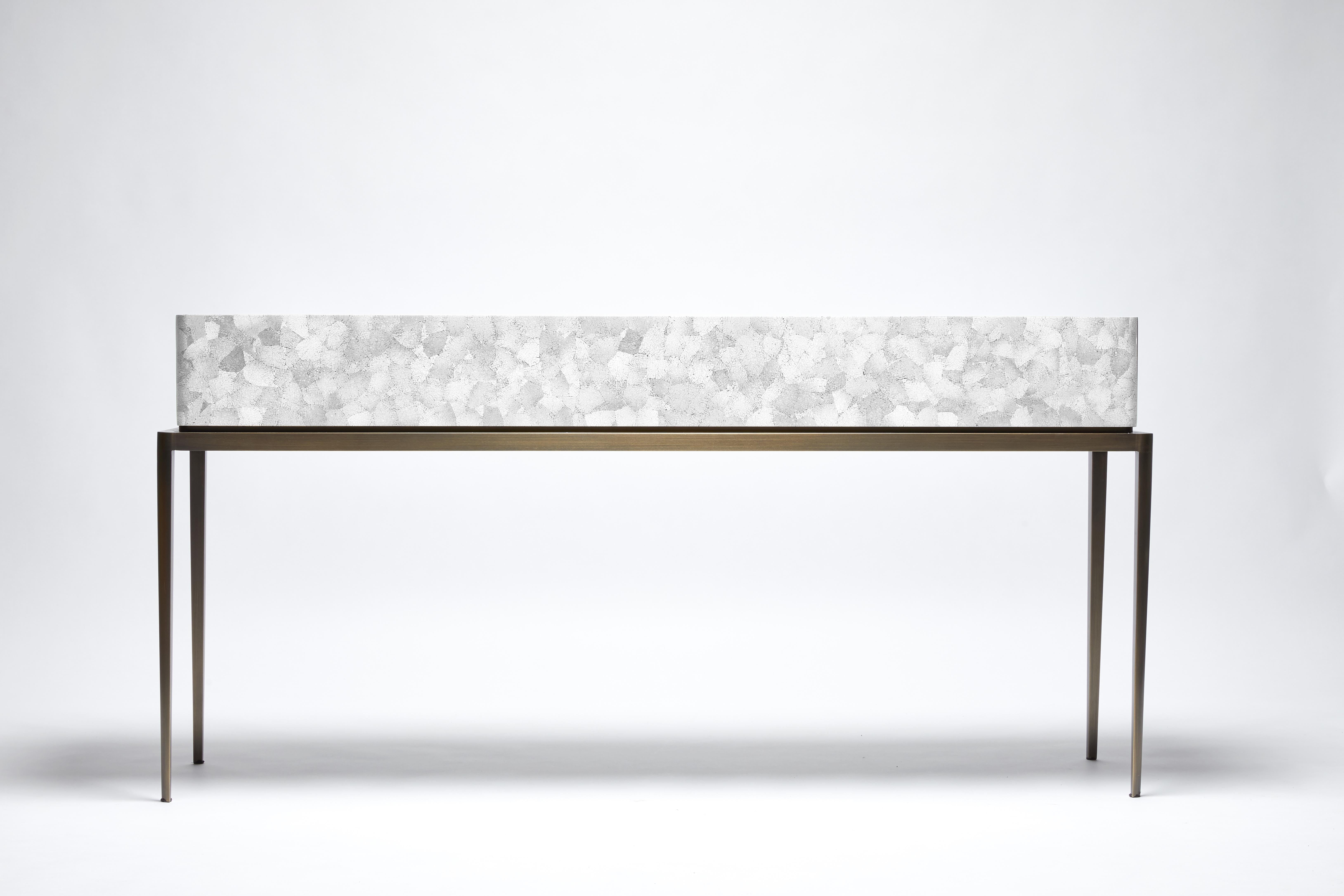 Eggshell Console, JAYA by Reda Amalou, 2018, Limited Edition of 8, 165 cm For Sale 1