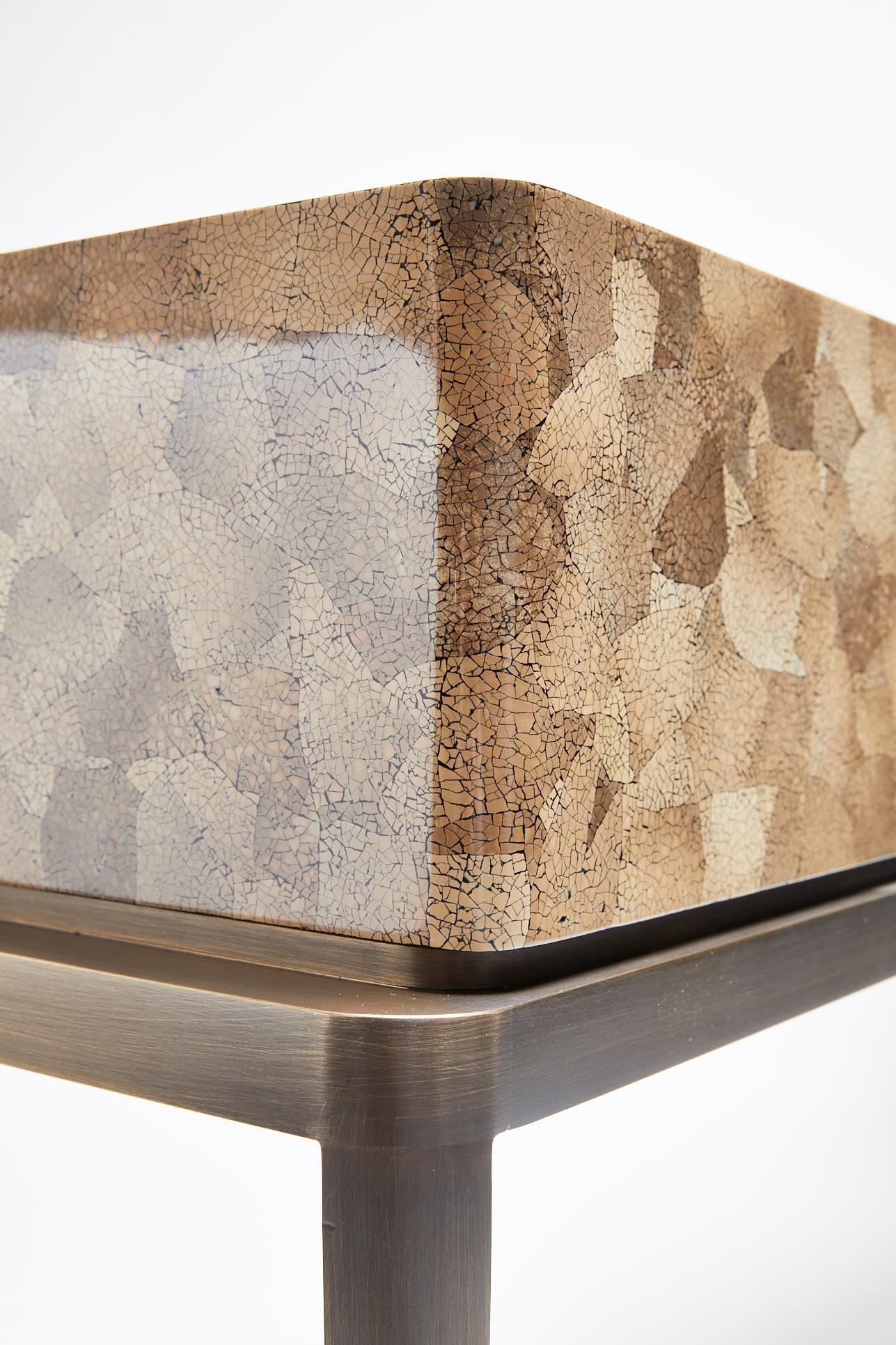 Modern Eggshell Console, JAYA by Reda Amalou, 2018, Limited Edition of 8, 165 cm For Sale