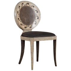 Eggshell Inlaid and Lacquered Side Chair