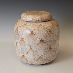 Vasetto di zenzero laccato con guscio d'uovo in stile French Deco