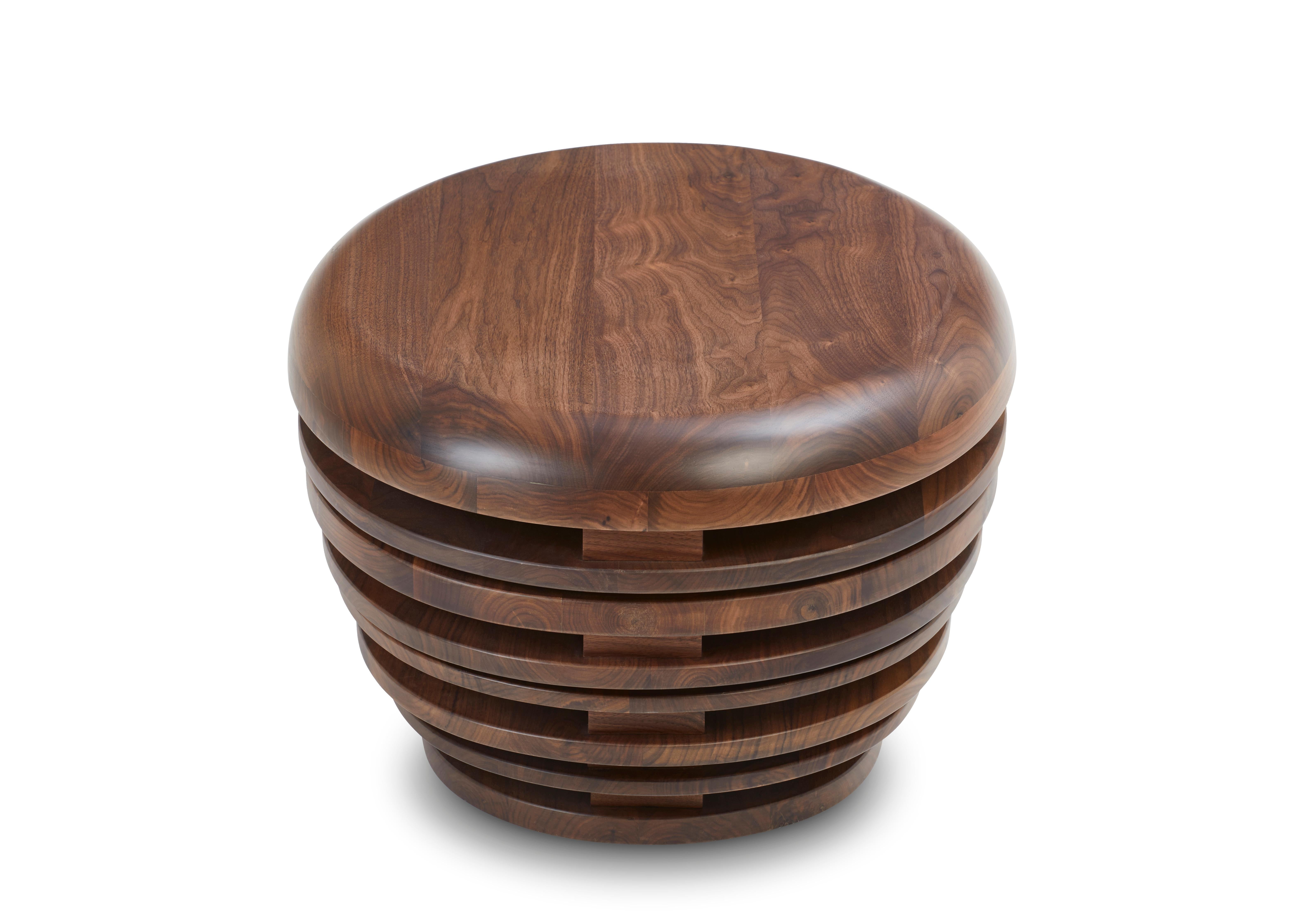 Modern Coffee Table, EGG by Reda Amalou, 2013, American Walnut For Sale