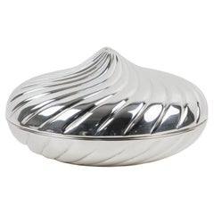 Egidio Broggi Milano, Oversized Silver Plate Swirled Box