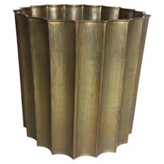 Retro Egidio Casagrande Hammered Brass Planter