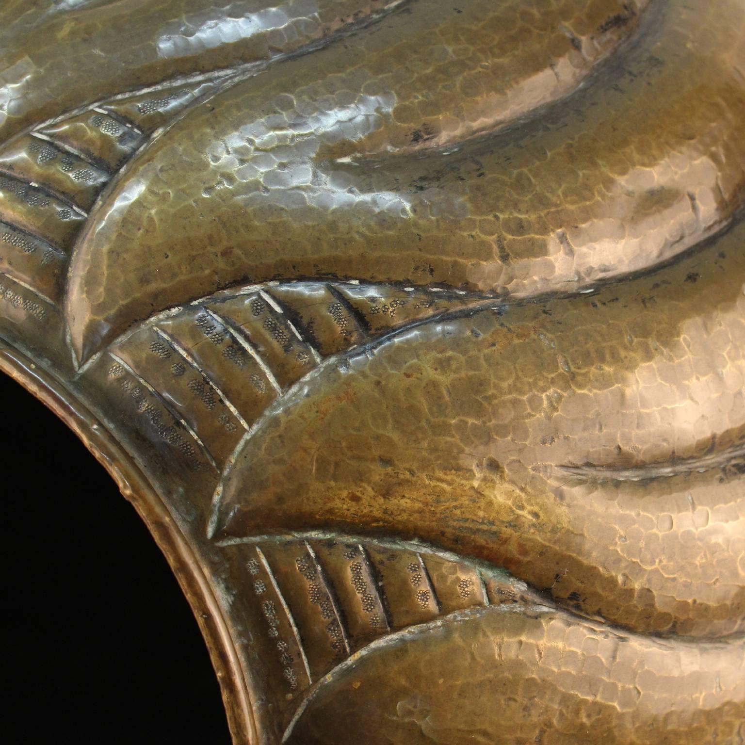 Egidio Casagrande Italian Modernist Monumental Brass Urn For Sale 1