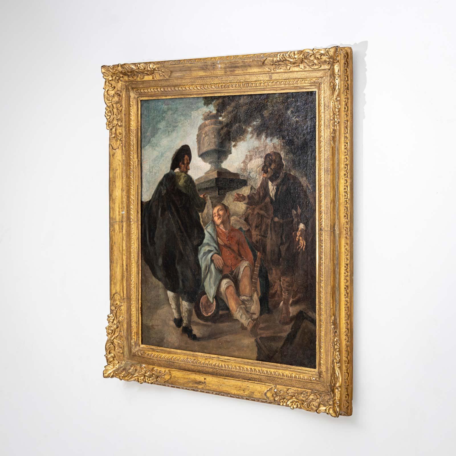 Egidio dall'Oglio (1705-1784), Junge mit Lute und zwei Kämpfern, Italien 18. Jahrhundert im Angebot 3