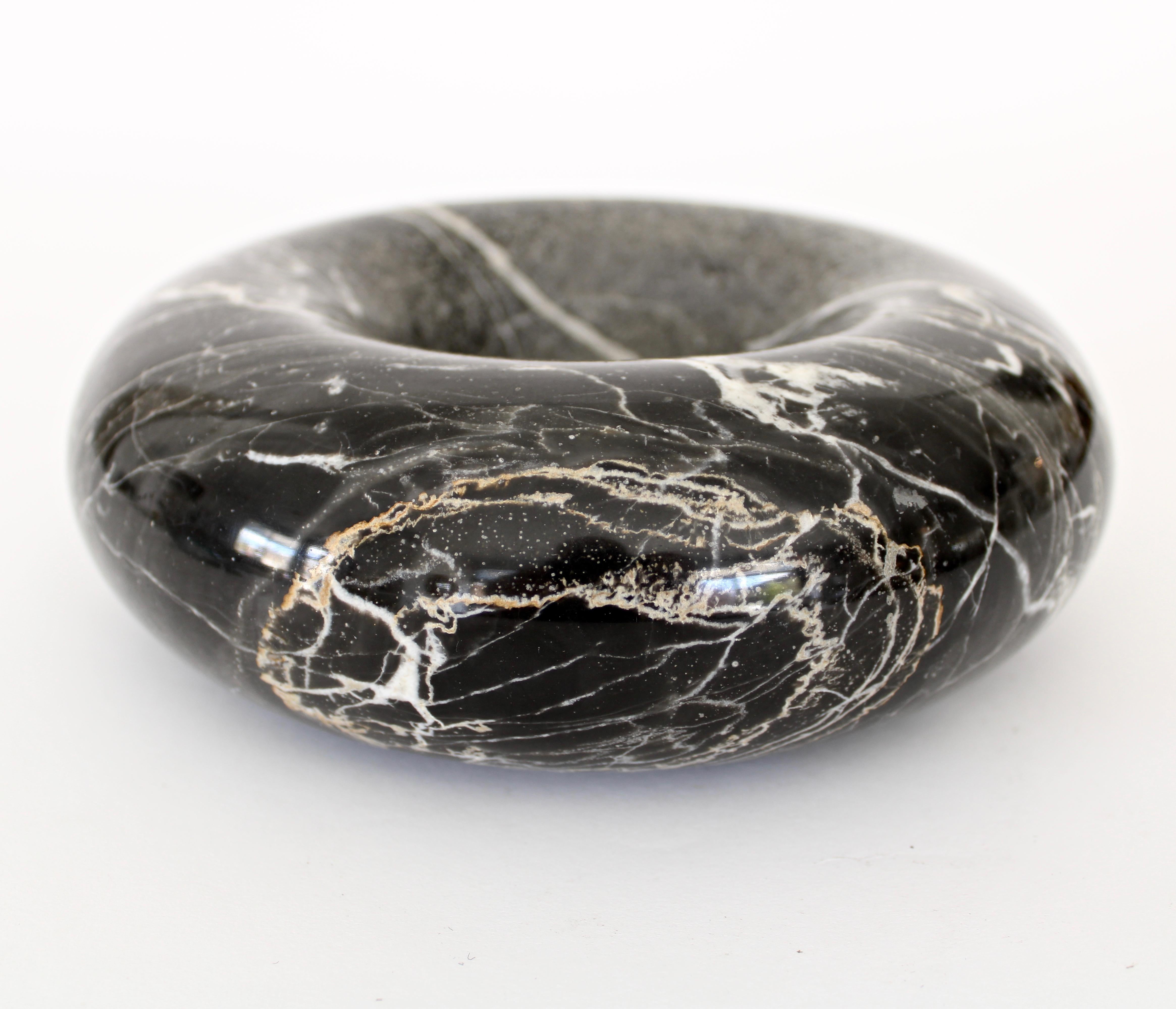 italien Egidio Di Giusti Di Rosa Concetta Black Marquina Marbre Plat Vide Poche Up & Up